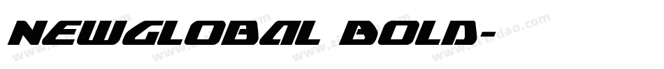 NewGlobal Bold字体转换